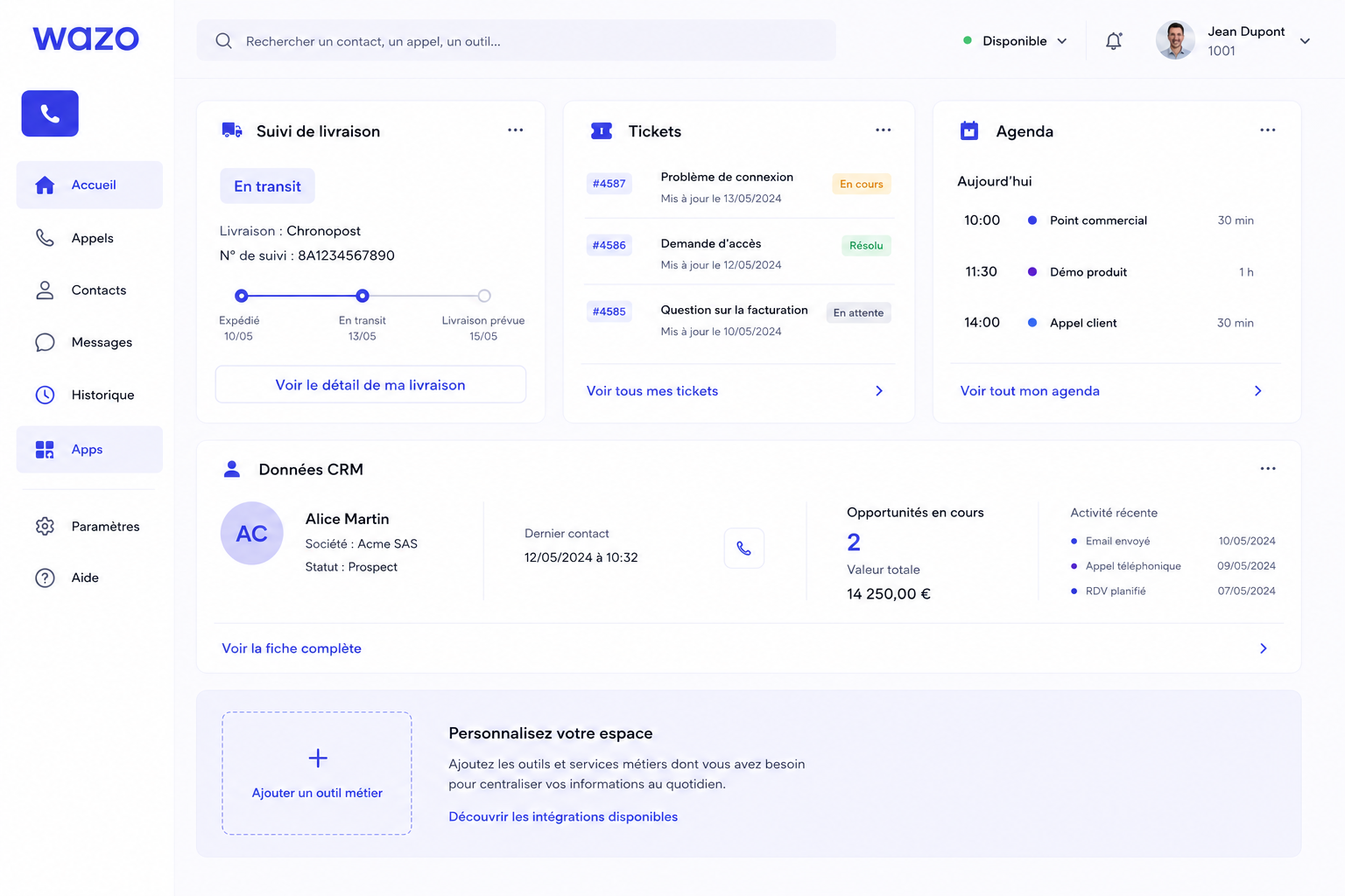 Des Apps enrichies avec vos outils métier